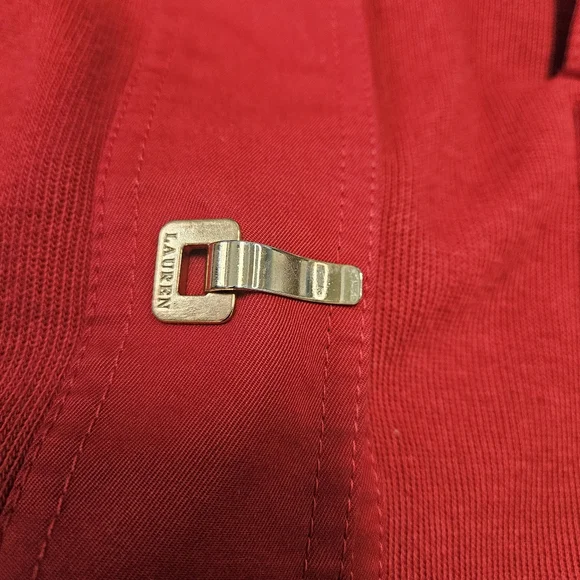 Lauren Ralph Lauren Vintage Sweater Jacket Blazer Women's 2X Plus Red Gold - Picture 5 of 7